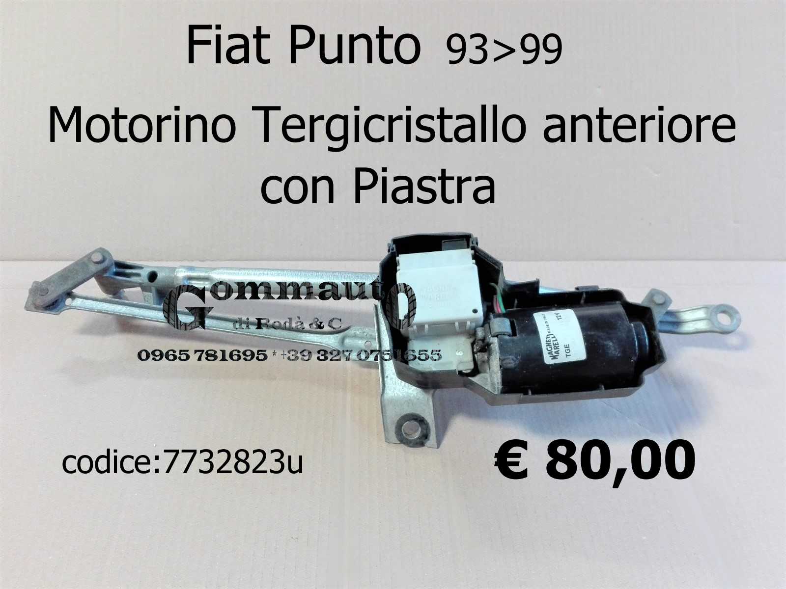 Motorino Tergicristallo anteriore con Piastra Fiat Punto 93>99
