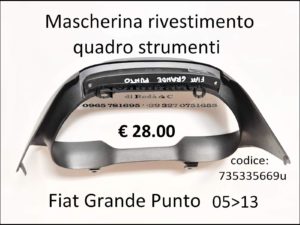 Mascherina Fiat Grande Punto EVO - colore nero lucido