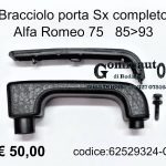 Bracciolo porta Sx completo anteriore=posteriore Alfa Romeo 75 85>93  62529324