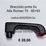 Bracciolo porta Sx anteriore=posteriore Alfa Romeo 75 85>93   62529324