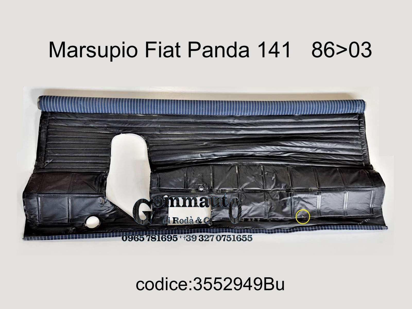 Marsupio colore blu Fiat Panda 141 86>03