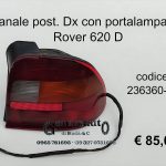 Fanale posteriore Dx completo con portalampade Rover 620 D  236360