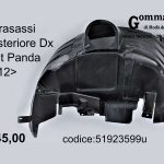 Parasassi/passaruota/locaro posteriore Dx Fiat Panda (312/319) 2012>  51923599-51965403