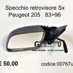 Specchio retrovisore Sx manuale Peugeot 205 83>96  00767-020019