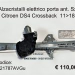 Alzacristalli elettrico porta anteriore Sx Citroen DS4 Crossback 11>18  121787AVG-9802531780