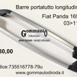 Barre portatutto longitudinali tetto Fiat Panda 169 03>11 735516778-7355166779