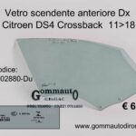 Vetro scendente anteriore Dx Citroen DS4 Crossback 11>18  9807402880