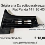 Griglia/presa aria esterna Dx sottoparabrezza Fiat Panda 141 86>03  7545854