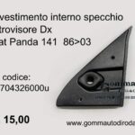 86>03 Rivestimento interno specchio retrovisore interno Dx Fiat Panda 141 01704326000-182087680