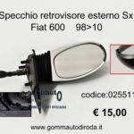 Specchio retrovisore esterno Sx manuale Fiat 600 98>10  0255118-0155118-01704511000