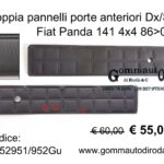 Coppia pannelli porte anteriori Dx/Sx colore grigio Fiat Panda 141 4×4 86>03