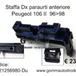 Staffa/supporto Dx paraurti anteriore Peugeot 106 II 96>98 9621256980-1851441116