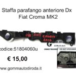 Staffa parafango anteriore Dx Fiat Croma MK2 anno 2010 51804060