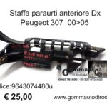 Staffa paraurti anteriore Dx Peugeot 307 Hdi Sw 00>05-9643074480