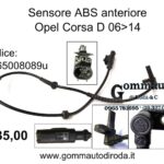 Sensore ABS anteriore Opel Corsa D 06>14 Bosch 0265008089-AT5B2 387-6235742-55700425