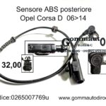 Sensore ABS posteriore Opel Corsa D 06>14 Bosch 0265007769-AT5B2 429–6235748-55700426-52070363