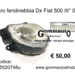 Faro fendinebbia anteriore Dx Fiat 500 III° 312 07> 45520748–45520711-51786771