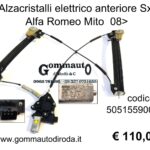 Alzacristalli elettrico porta anteriore Sx Alfa Romeo Mito 08> 505155900-5000810- 51983415-50526659