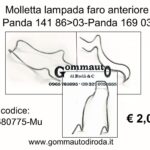 Molletta lampada faro anteriore Fiat Panda 141 86>03-Panda 169 03>11 41680775