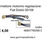 Connettore/spinotto motorino regolazione assetto fari Fiat Doblò 00>09 46807765-46807766